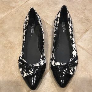 Kenneth Cole Reaction Houndstooth Flats Sz 8.5M
